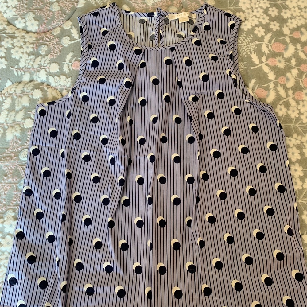 Purple polka dot tank top